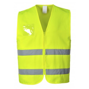 COLETE AMARELO AV AB/FECH C/ BOLSA IDENTIFIC C497